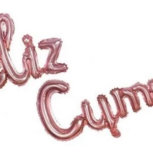 Feliz cumpleaños metálico