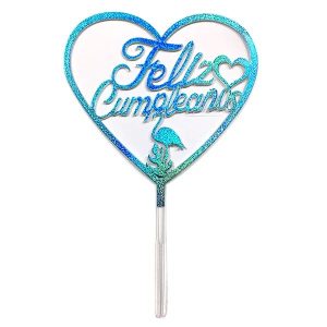 Topper torta acrílico celeste