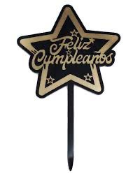 Topper acrílico negro