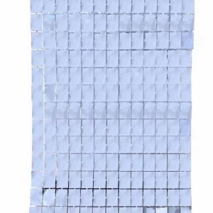 Cortina metalizada telón plateada 2 x 1 m