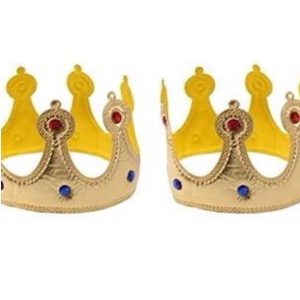 Corona con velcro dorada