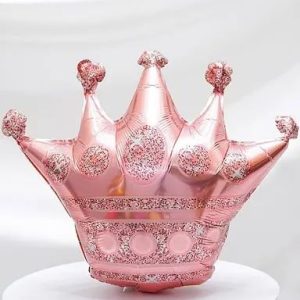 Globo corona rosa tamaño XL