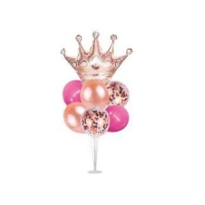 Set de globos látex + corona