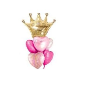 Set de globos metálicos + corona