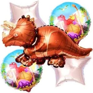 Pack 5 globos dinosaurio Triceratops