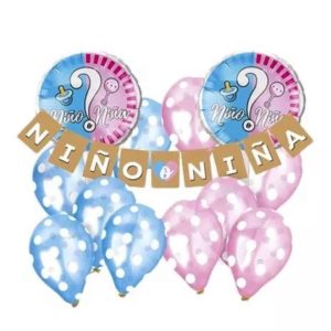 Set con banderín revelación de género